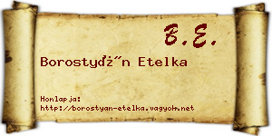 Borostyán Etelka névjegykártya