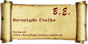 Borostyán Etelka névjegykártya