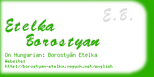 etelka borostyan business card