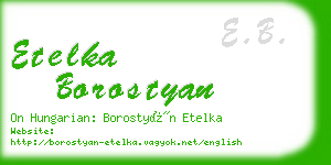 etelka borostyan business card